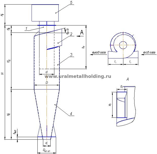 Чертеж циклон 15